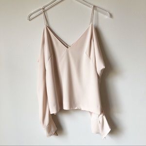 C/MEO Collective Cream Cold Shoulder Top